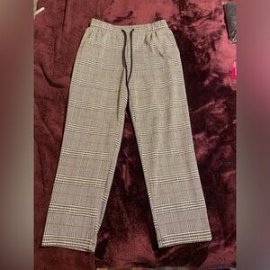 Drawstring trouser pants. Black and grey plaid. A New Day. Size xs